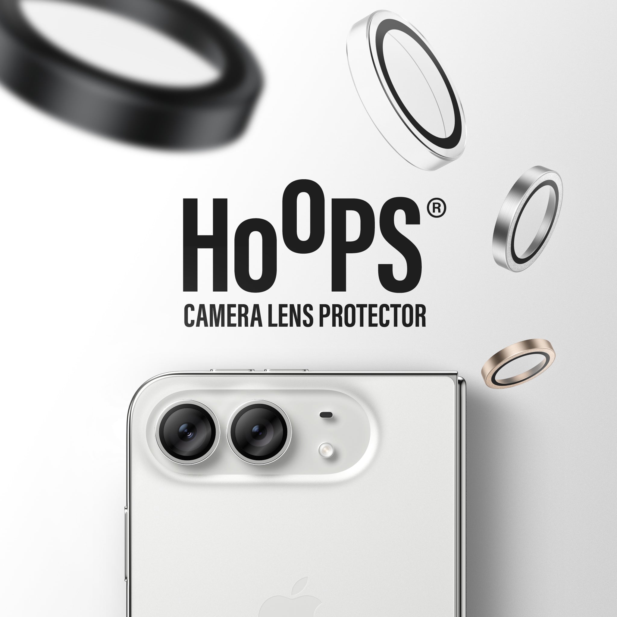PanzerGlass® Hoops® Kameralinsebeskytter Transparent iPhone Duo